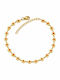 Charmy Gold Plated Steel Anklet Red 23cm