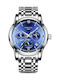 Men's Battery Watch with Silver Metal Bracelet
