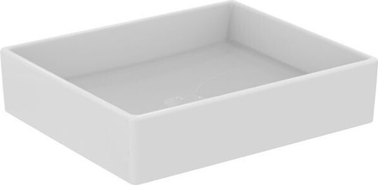 Ideal Standard I.life Επικαθήμενος Νιπτήρας Πορσελάνης με Μπαταρία 50x42cm