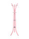 SteweHome Καλόγερος Μεταλλικός Ροζ 185cm