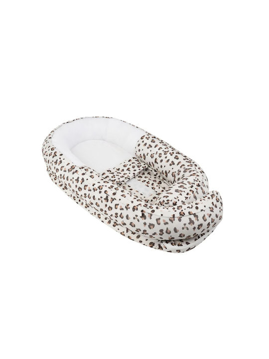Doomoo Perna Pentru Bebeluși Tip Cuib Cocoon Leopard Crem