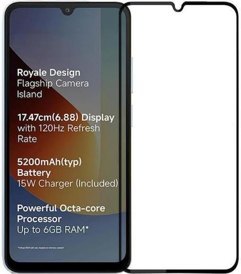 Xiaomi Poco C81x 4g Mofi 9h 2.5d Full Screen Tempered Glass Film Black