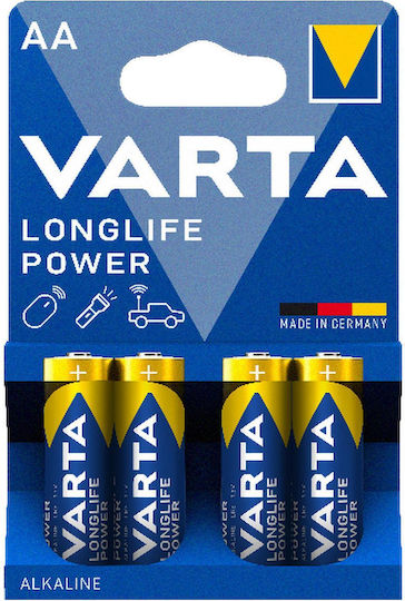 Varta Ll Power Aa Алкални Батерии Lr06 Led Фенер Опаковка 4бр