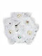 Ornament Decorativ Lumânare Flori Albe 14cm