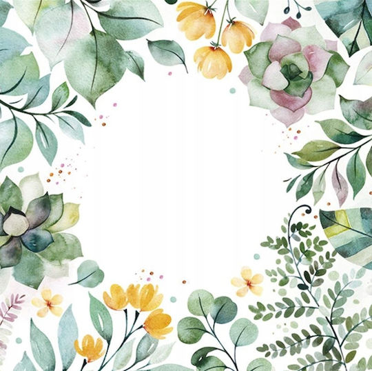 Party-Servietten Blumen Blätter Kommunion Taufe Frühling 33x33cm 20 Stück