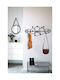 SteweHome Metal Wall Hanger 11 Hooks Black 55x23x23cm