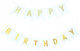 Banner Garland Happy Birthday White 20x16cm