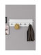 SteweHome Wooden Wall Hanger 10 Hooks White 70x18x18cm