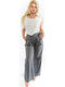 Pantaloni Dama High Rise Tesatura Gri