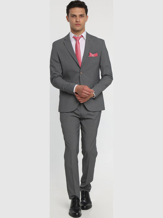 Men's Suit with Slim Fit Grey