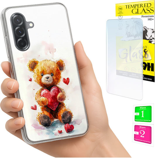 Case Samsung Galaxy A36 A56 Photo Case Back Bear Glass 9h