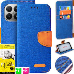 Case Xiaomi 15t Canvas Magnetic Wallet Cover + 9h Glass