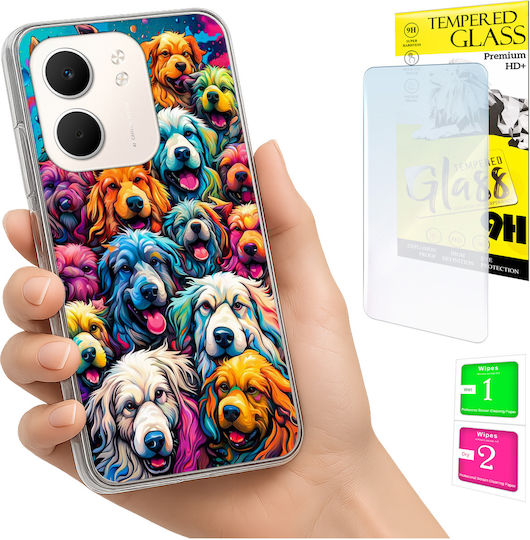 Case Oppo A5x Photo Cover Back Dog + 9h Glass