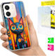 Case Oppo A5x Photo Case Back Cover Cat + 9h Glass