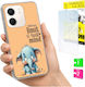 Case Oppo A5x Photo Case Back Cover Elephant + 9h Glass