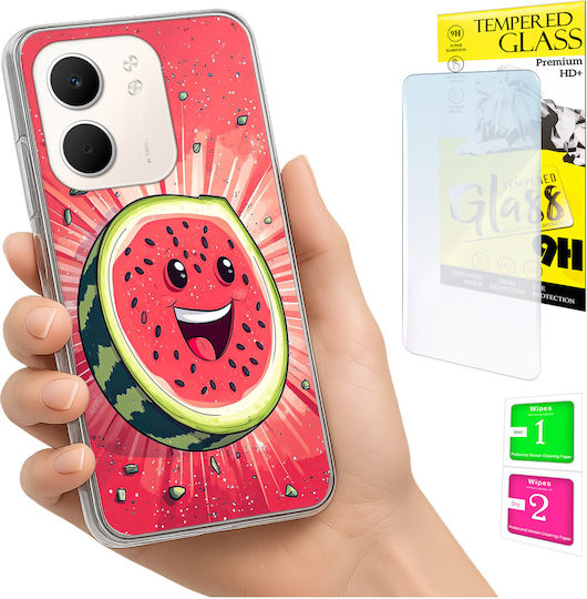 Husă Oppo A5x Foto Spate Pepene Verde + Sticlă 9h