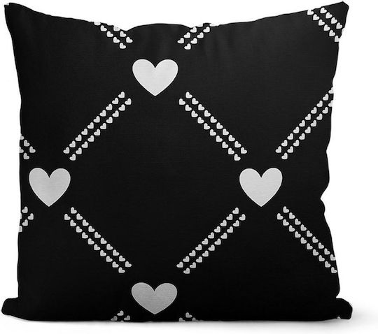 Domarex Μαξιλαροθήκη Black White 40x40εκ.