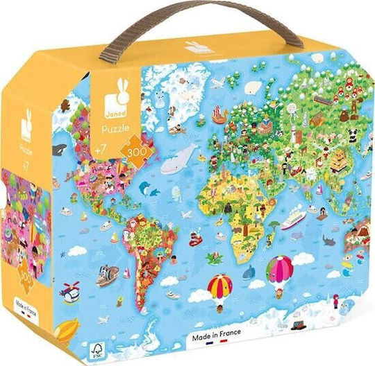 Παιδικό Puzzle Του Κόσμου Βαλιτσάκι 300pcs Janod