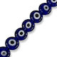 Rundes Glasauge Blau 10mm – 38 Stück – Loch 1mm