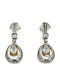 Silver Earrings with Stones