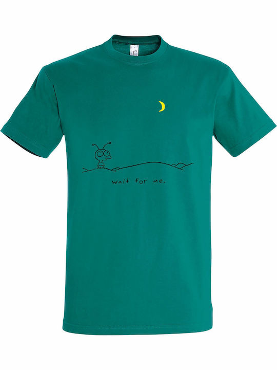 T-shirt Unisex " Moby Wait Me " Emerald