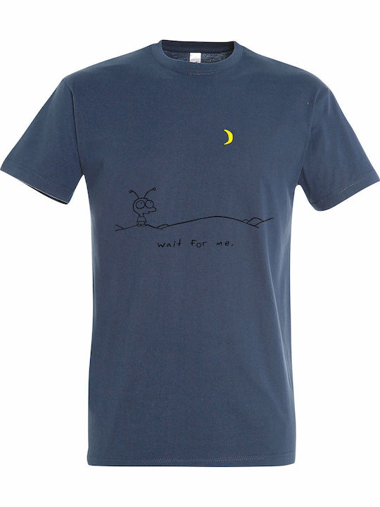 T-shirt Unisex " Moby Wait Me " Denim