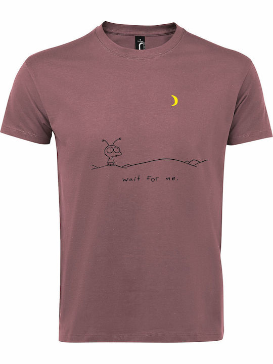 T-shirt Unisex " Moby Wait Me " Ancient Pink
