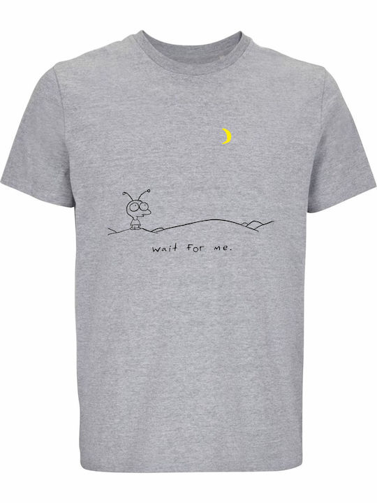 T-shirt Unisex " Moby Wait Me " Grey Melange