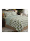 MayHome Set Bed Sheets Single with Rubber Hugger 100x200+25cm Beige 3 Pieces
