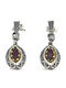 Silver Earrings with Stones