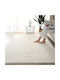 To megalo pazari Non-Slip Rug Rectangular Furry Ecru 120x180cm
