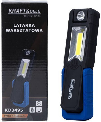 Kraft & Dele Battery LED Workshop Flashlight With Brightness Up To 250 Lumen