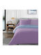 To megalo pazari Il-line Set Double Bed Sheets 240x260cm Lilac Sky Blue 4 Pieces
