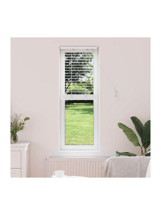 vidaXL Wooden Blind in White Colour W50xH130cm