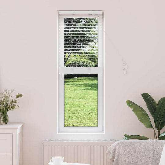 vidaXL Jalousie & Rollläden Holz Jalousie in Weiß Farbe P50xH130cm