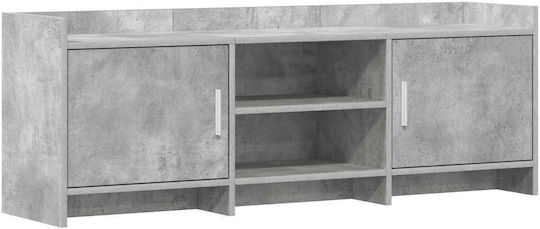 TV-Ständer aus Metall & Holz Grau Beton M130xT33xH47cm