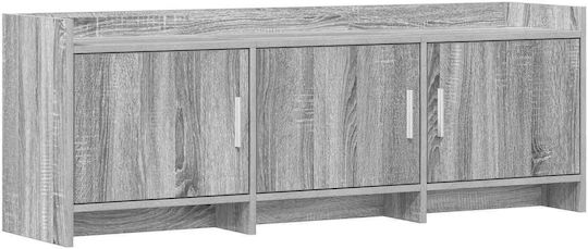 TV-Ständer aus Metall & Holz Grau Sonoma M130xT33xH47cm