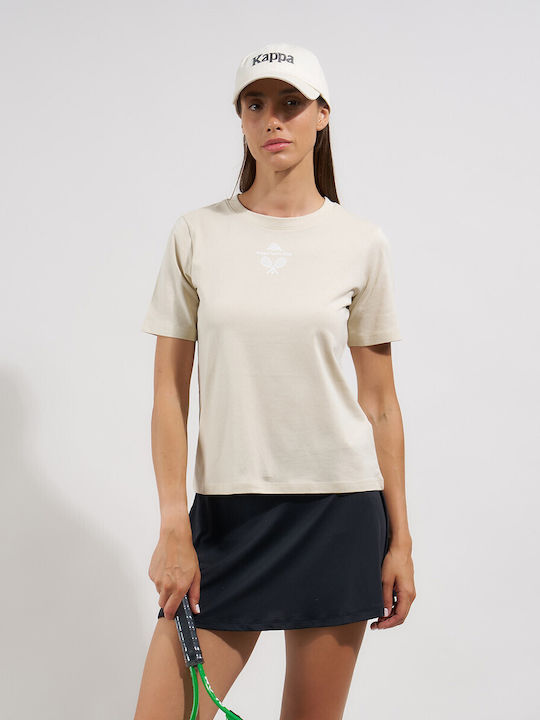 Ideabe Γυναικείο T-shirt Μπεζ