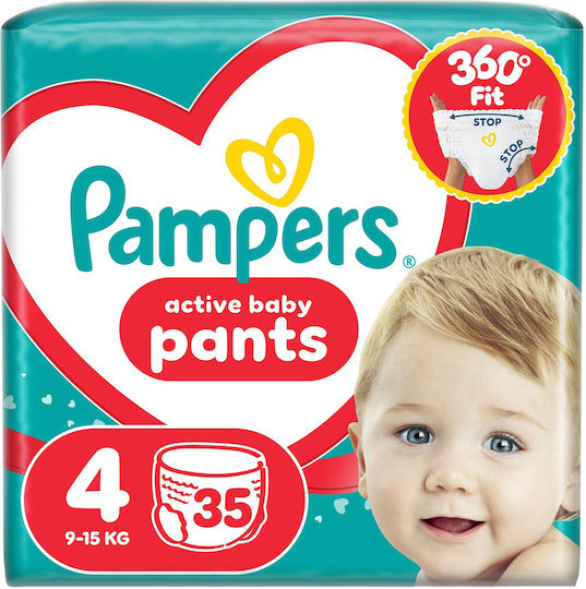 Pampers Πάνες Βρακάκι Pants No. 4 για 9-15kg 35τμχ