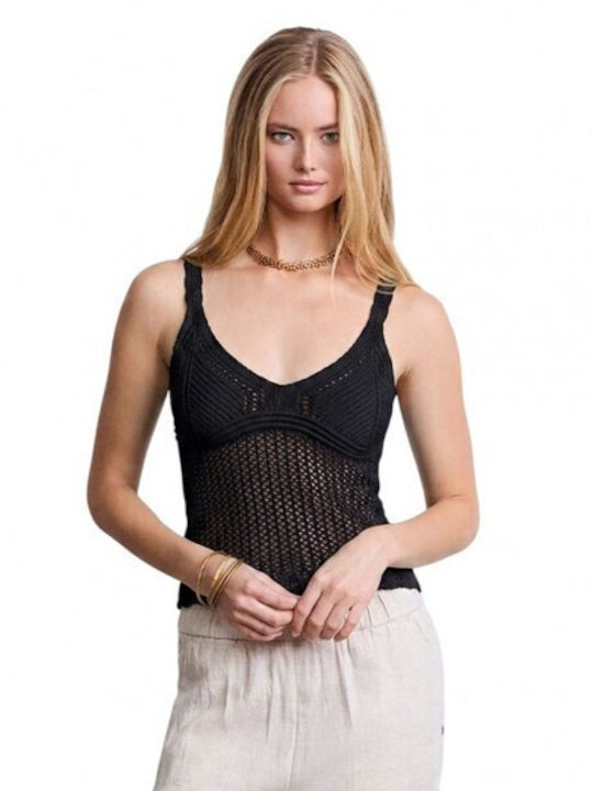 Markup Damen Bluse Baumwolle Nero