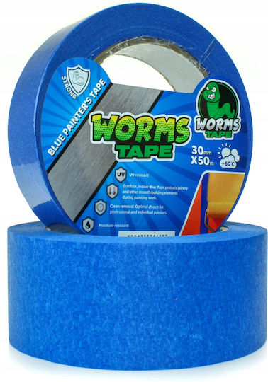 Worms Tape Blue Painter's Tape 30mm X 50m