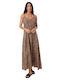 Sommer Midi Damenkleid Tierdruck