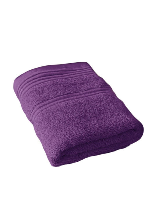 To megalo pazari Hand Towel 30x50cm Purple Weight 500gsm