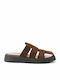 Leather Women's Anatomic Flatforms Brown Sandals