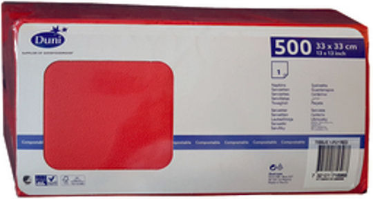Duni Servietten 1-lagig 33x33 cm Rote 500 Stück