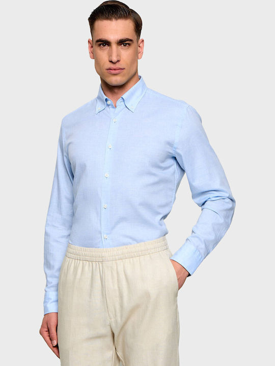 Boss Baumwollhemd Hellblau