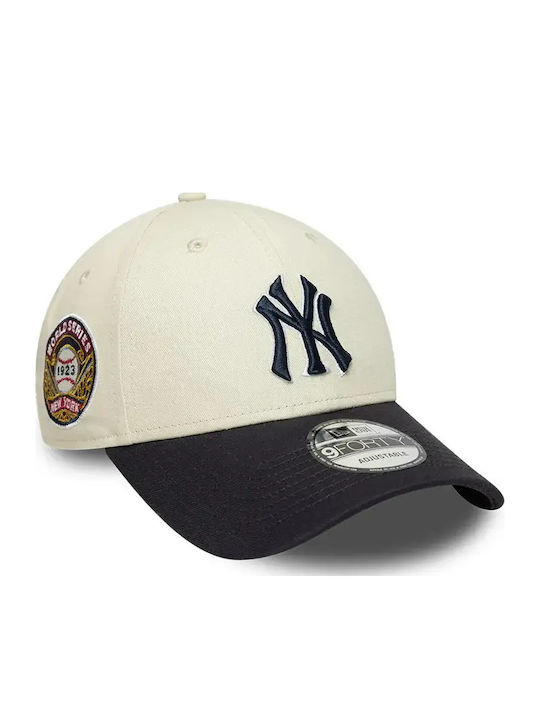 New Era New York Yankees Mlb World Series Patch 9forty Adjustable Cap Унисекс Шапка Памук Крем 60856257