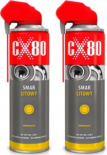 Cx80 Duo Spray Lithium Calcium Schmierfett Lager und Gelenke NLGI 2 Ep 0,5l X2