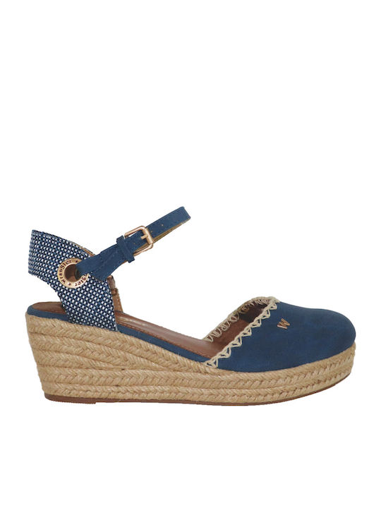 Platforme De Vară Pentru Femei Tip Espadrile Bleumarin