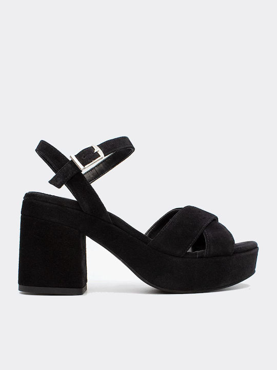 Fardoulis Leather Sandals Black